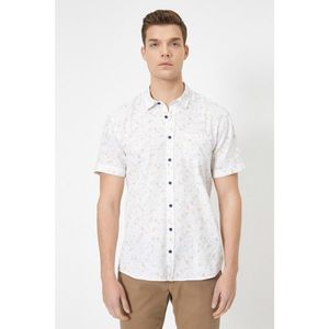 Koton Men's Cotton Patterned Short Sleeve Shirt vyobraziť