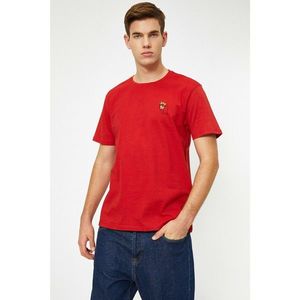 Koton Men's Red Bike Collar T-Shirt vyobraziť