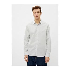 Koton Striped Classic Collar Long Sleeve Cotton Shirt vyobraziť