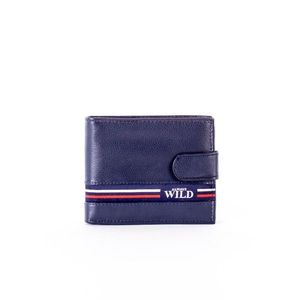 Black leather wallet for a man with a fabric module vyobraziť