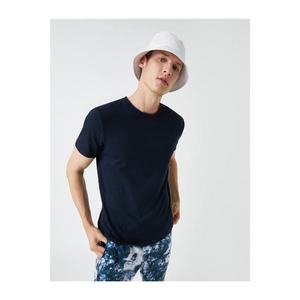 Koton Men's Navy Blue Crew Neck T-Shirt Short Sleeve Basic Cotton vyobraziť