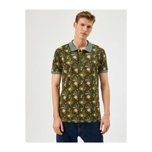 Koton Polo Neck T-Shirt Floral Cotton Short Sleeve vyobraziť