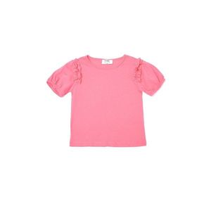Trendyol Pink Frill Detailed Girl Knitted T-Shirt vyobraziť