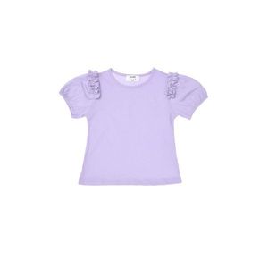 Trendyol Lilac Frill Detailed Girl Knitted T-Shirt vyobraziť