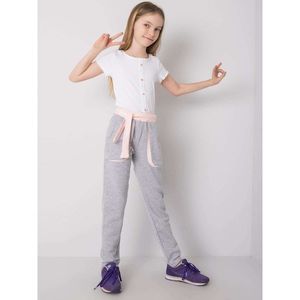 DODO KIDS Gray sweatpants for girls vyobraziť