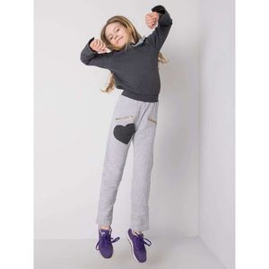 DODO KIDS Gray girls' sweatpants vyobraziť