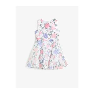 Koton Girl Pink Sleeveless Floral Pattern Dress vyobraziť