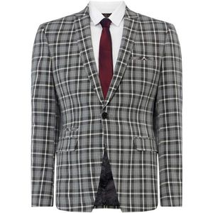 Label Lab Bellini Muscle Fit Mono Checked Suit Jacket vyobraziť