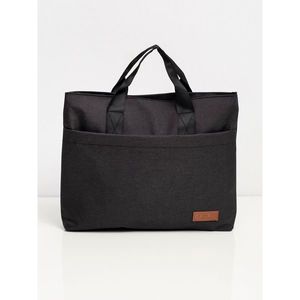 Black cloth laptop bag vyobraziť