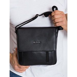 Men´s black leather handbag vyobraziť