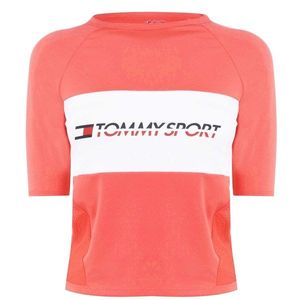 Tommy Sport Cropped Raglan T Shirt vyobraziť