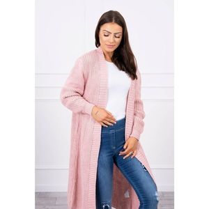 Sweater long cardigan powdered pink vyobraziť