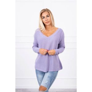 Sweater with V neckline purple vyobraziť
