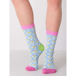 Blue women´s socks with patterns vyobraziť