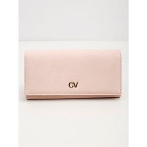 Oblong wallet made of ecological leather, light pink vyobraziť