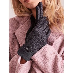 Black gloves with knitted module vyobraziť