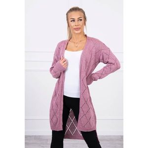 Sweater with a geometric pattern dark pink vyobraziť