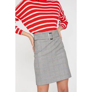 Koton Women's Gray Checkered Skirt vyobraziť