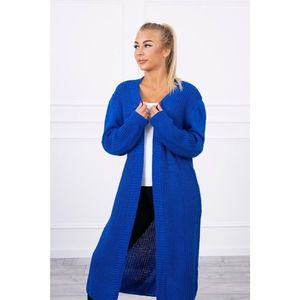 Sweater long cardigan mauve-blue vyobraziť