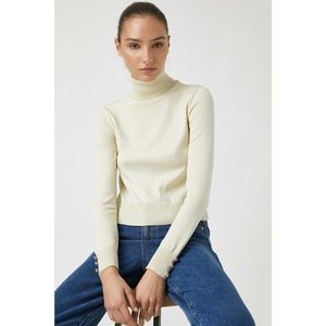 Koton Turtleneck Button Detail Knitwear Sweater vyobraziť