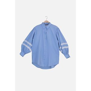 Trendyol Light Blue Shirt Collar Tunic vyobraziť