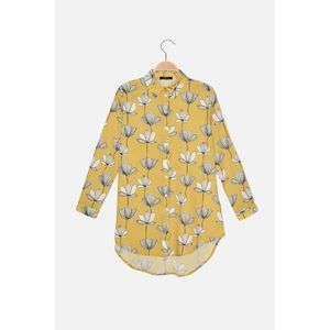 Trendyol Mustard Shirt Collar Tunic vyobraziť