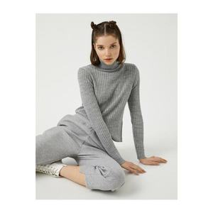 Koton Women's Gray Turtleneck Sweater vyobraziť