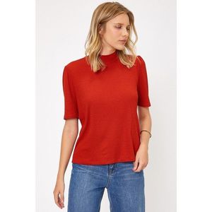 Koton Women Red High Neck T-Shirt vyobraziť