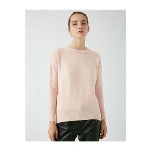 Koton Women's Pink Crew Neck Long Sleeve Sweater vyobraziť