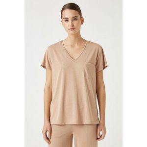 Koton Women's Brown Short Sleeve Pajamas Top vyobraziť