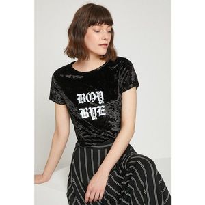 Koton Women's Black Short Sleeve Crew Neck T-Shirt vyobraziť