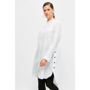 Trendyol Ecru Judge Collar Tunic vyobraziť