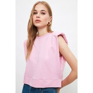 Trendyol Pink Padded Sports T-Shirt vyobraziť