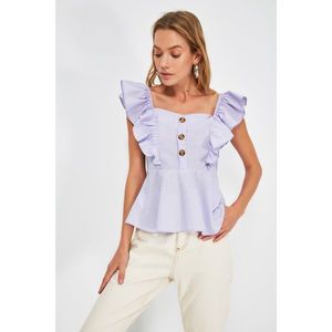 Trendyol Lilac Button Detailed Blouse vyobraziť