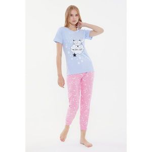 Trendyol Printed Knitted Pajamas Set vyobraziť