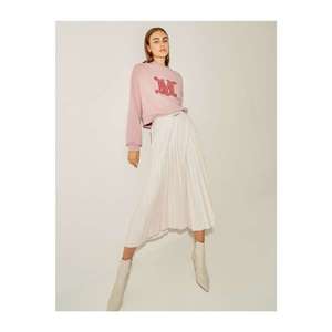 Koton Skirtly Yours Styled By Melis Agazat - Pleated Midi Faux Leather Skirt vyobraziť