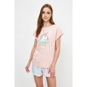 Trendyol Unicorn Printed Knitted Pajamas Set vyobraziť