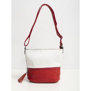 Red and white shoulder bag vyobraziť