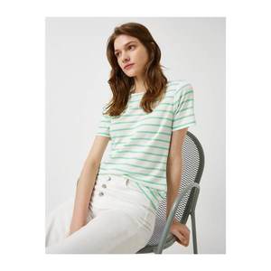 Koton Striped T-Shirt Short Sleeve vyobraziť