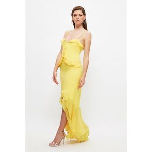 Trendyol Yellow Collar Detailed Evening Dress & Graduation Dress vyobraziť