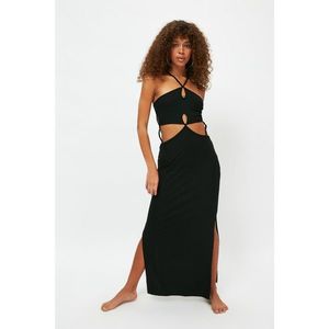 Trendyol Black Cut-Out Detailed Beach Dress vyobraziť