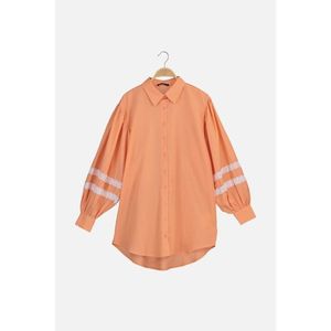 Trendyol Orange Shirt Collar Tunic vyobraziť