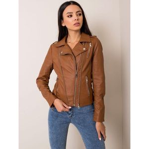 Brown eco leather jacket vyobraziť