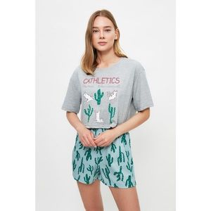 Trendyol Cactus Pattern Knitted Pajamas Set vyobraziť