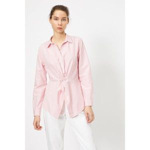 Koton Women's Pink Striped Shirt vyobraziť