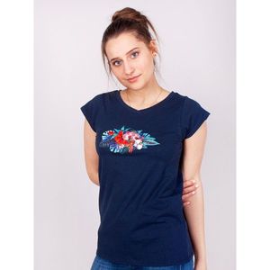 Yoclub Woman's Cotton T-Shirt Short Sleeve PK-061/TSH/WOM Navy Blue vyobraziť