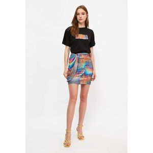 Trendyol Multi Color Mini Knitted Skirt vyobraziť