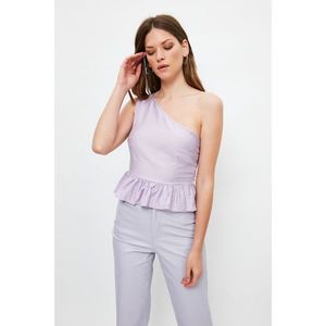 Trendyol Lilac Tie Detailed One Shoulder Blouse vyobraziť