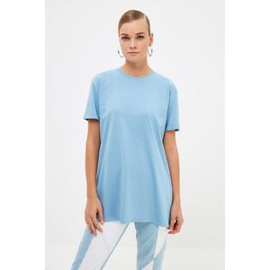 Trendyol Blue Knitted T-Shirt vyobraziť