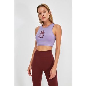 Trendyol Lilac Embroidered Sports Bra vyobraziť